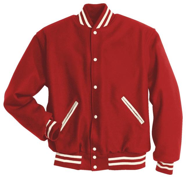 Letterman Jacket&#44; Black & Burnt Orange - 3XL