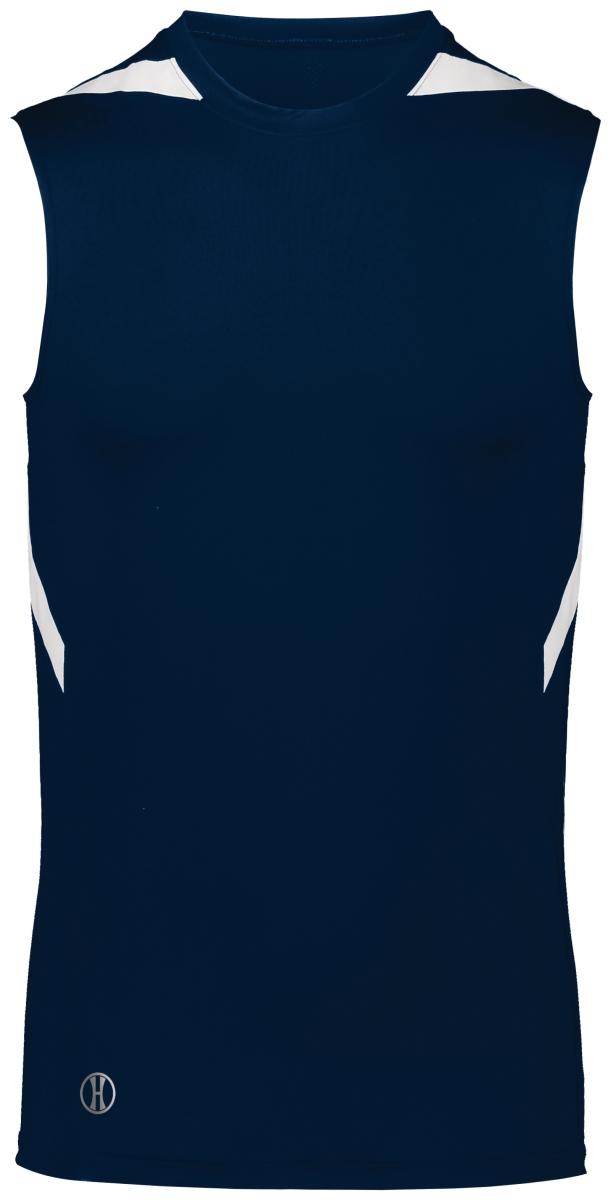 Adult PR Max Compression Jersey&#44; Navy & White - Extra Large