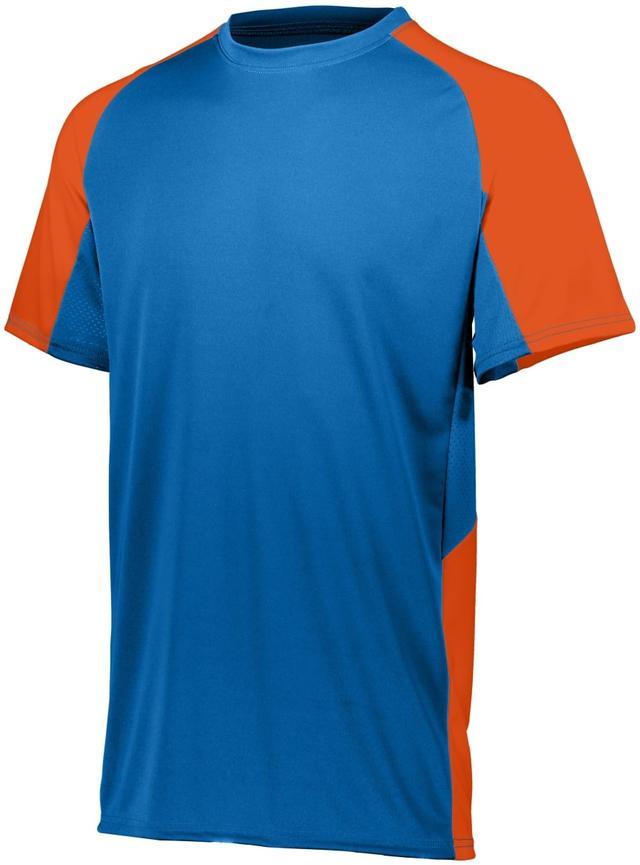 1518.284.XL Youth Cutter Jersey, Royal & Orange - Extra Large