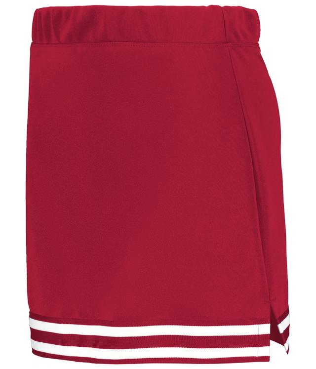 6926.U03.L Girls Cheer Squad Skirt, Scarlet & White - Large