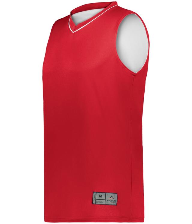 153.400.S Youth Reversible Two-Color Jersey, Red & White - Small