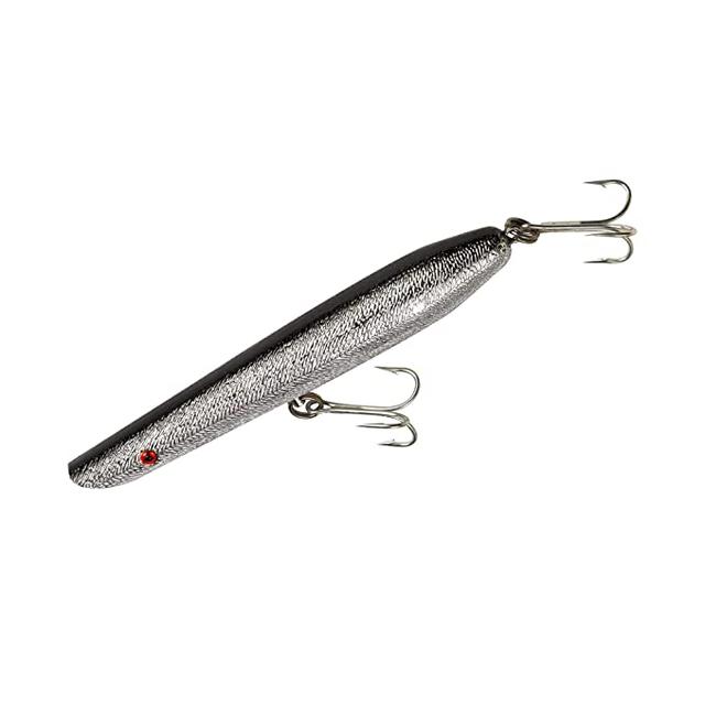 6 in. Pencil Popper Fishing Lure&#44; Chrome & Black