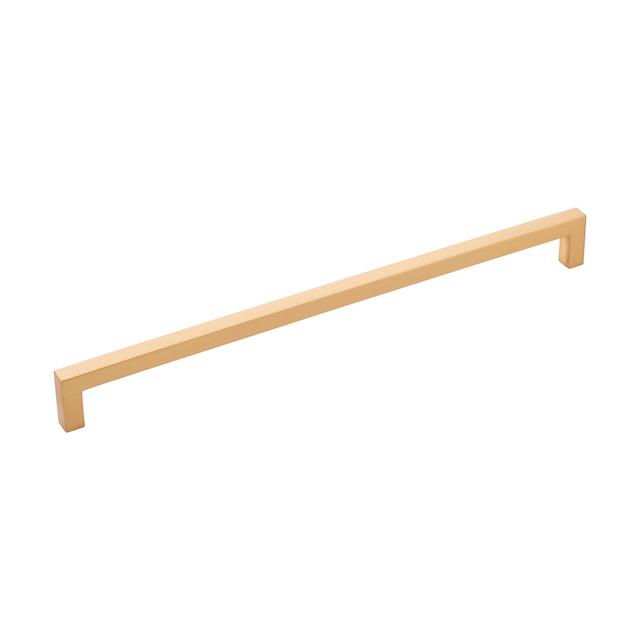 12 in. Center-to-Center Style Cabinet Pull, Brushed Gold Brass