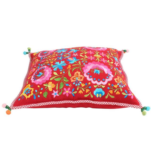 18 x 18 in. Pip Studio Folklore Pillow Cover&#44; Red