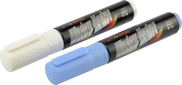 847341 Window Liquid Chalk Pen, White & Blue