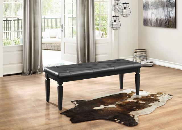 19 x 18 x 54 in. Allura Bed Bench - Black