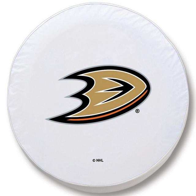 TCSMAnaDksWT-28 1/2 x 8 Anaheim Ducks Tire Cover-White