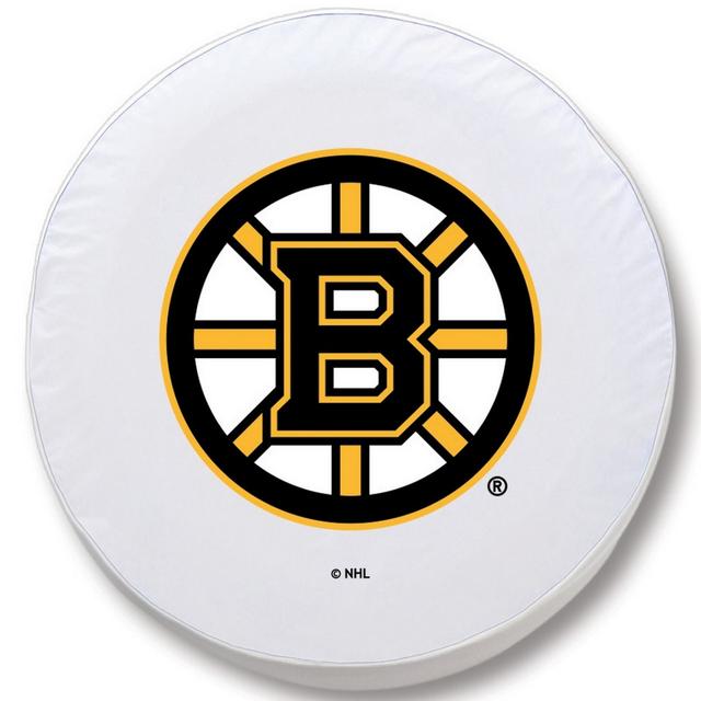 TCCBosBruWT-31 1/4 x 12 Boston Bruins Tire Cover-White