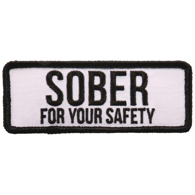 PPL9714 4 x 2 in. Sober for Your Safety Patch - Multi Color