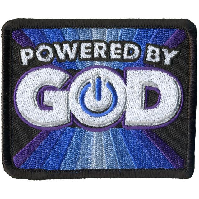 PPL9927 3 x 3 in. Powered by God Patch - Multi Color