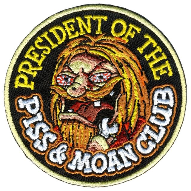 PPQ1280 3 x 3 in. Piss & Moan Club Patch - Multi Color