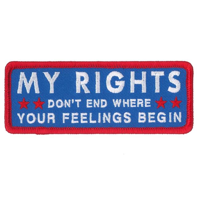 PPL9803 4 x 2 in. My Rights Patch - Multi Color