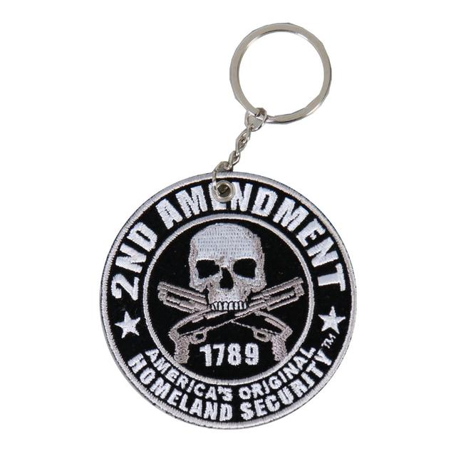 kch1017 3 x 3 in. 2nd Amendment Americas Original Homeland Security Embroidered Keychain