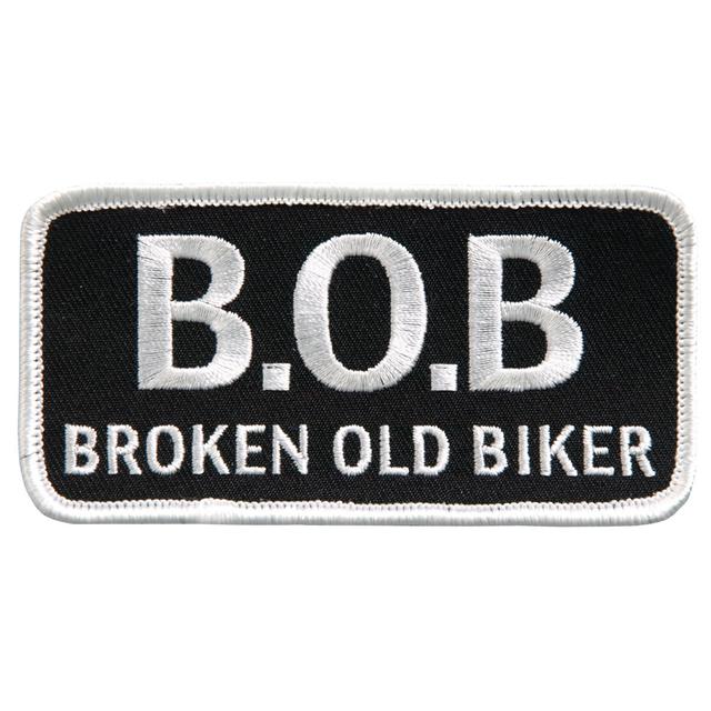 PPL9415 4 x 2 in. Broken Old Biker Patch - Multi Color