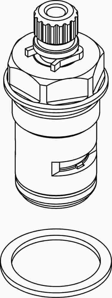 K-352-H  Ceramic Disc Stem Cartridge Hot
