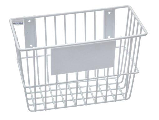 12 x 6 x 8 in. Wire Basket - White