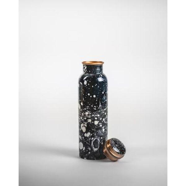 4332 Dots Copper Water Bottle&#44; Black
