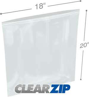 CZ41820 18 x 20 in. ClearZip Lock Bags&#44; 0.004 Gauge - Case of 500