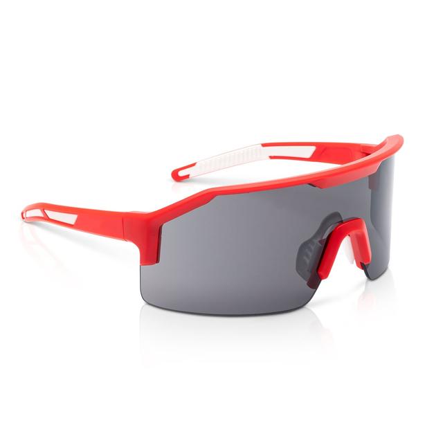 JCK60005 MAXVIEW Series - Smoke Lens - Red Frame - STA-CLEAR Anti-Fog Safety Glasses