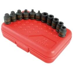 Sunex  0.37 in. Drive Drain & Pipe Plug Impact Socket Set - Pack of 11