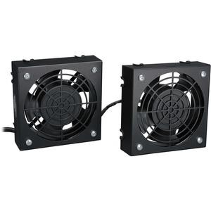 Wall-Mount Roof Fan Kit - Dual 230V High-Performance Fans - 210 CFM 3 ft. Cord C14 Input
