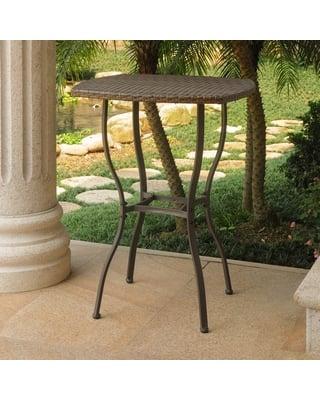 Valencia Resin Wicker & Steel Bar Height Table, Chocolate