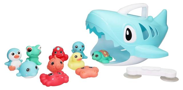 81510 Lots to Play Toys - Shark Scoop Bath Toy Storage with Accessories