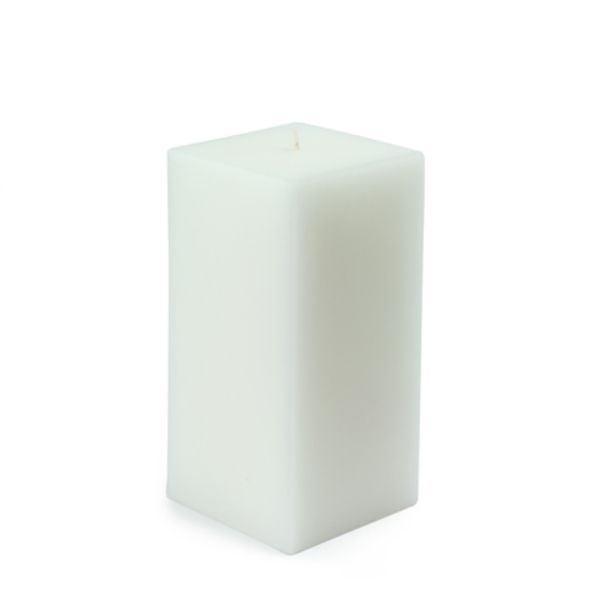 3 x 6 in. Square Pillar Candle, White
