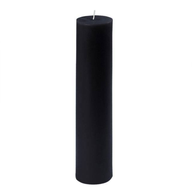 CPZ-2903-12 2 x 9 in. Pillar Candle, Black - 12 Piece