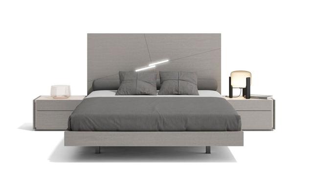 17868-Q Faro Queen Size Bed - Grey