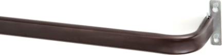 28-48 in. Premium Single Curtain Rod, Espresso