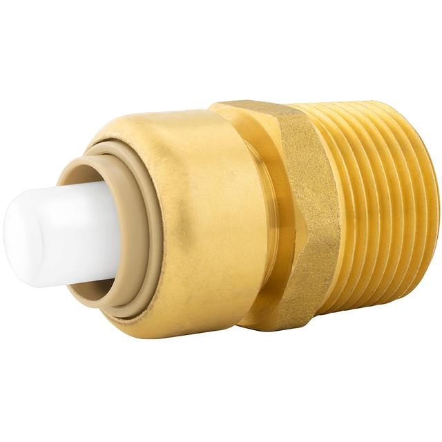 0.375 x 0.5 in. MPT Bagged PlumBite Push on Reducing Adapter&#44;