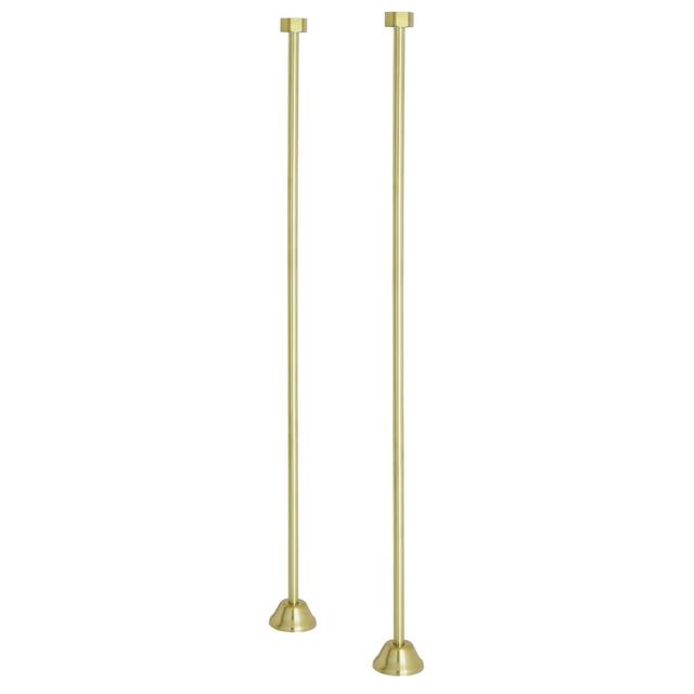 Vintage Straight Bath Supply Lines, Brushed Brass