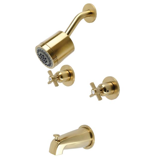 Millennium Two-Handle Tub & Shower Faucet&#44; Brushed Brass