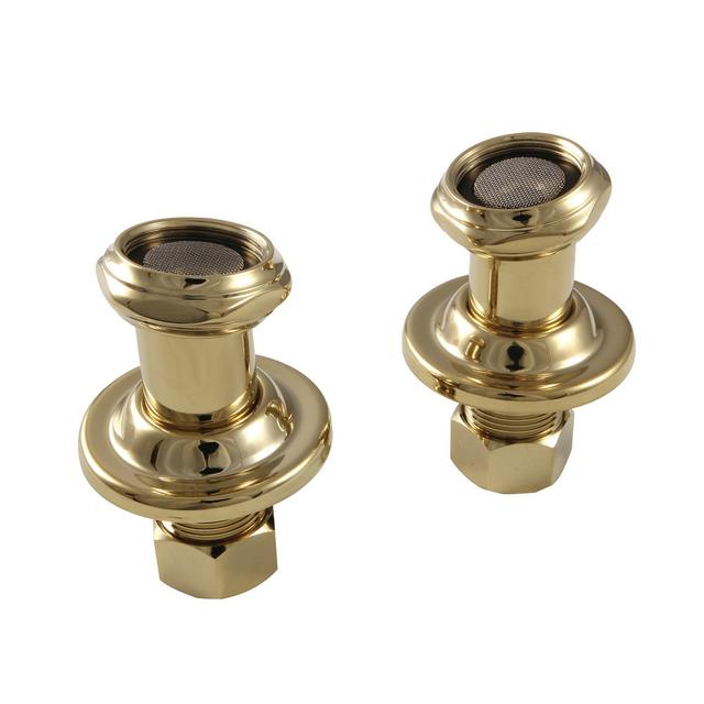 Vintage Tub Mount Couplers&#44; Polished Brass