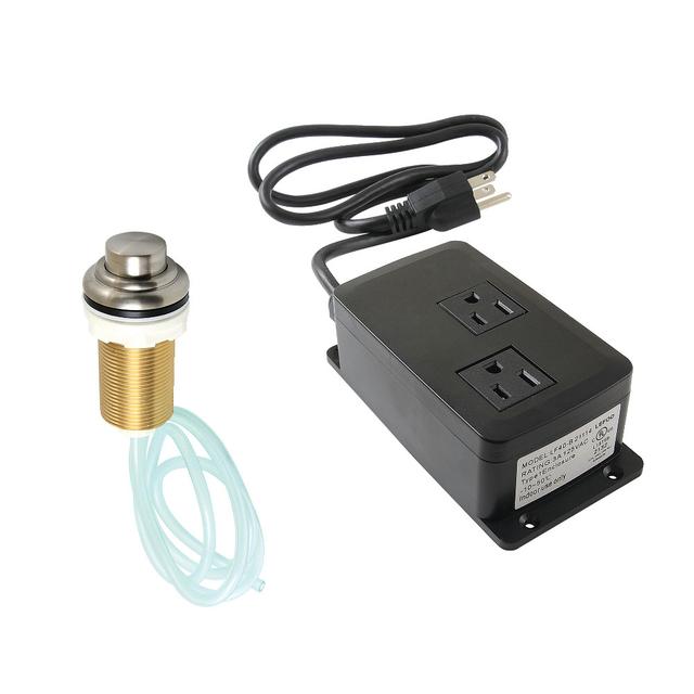 Gourmetier Dual Outlet Garbage Disposal Air Switch Kit&#44; Brushed Nickel