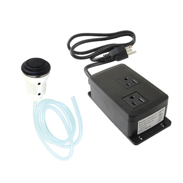 KATDK310 Gourmetier Dual Outlet Garbage Disposal Air Switch Kit, Matte Black