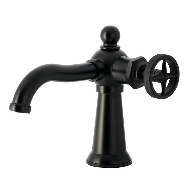 KS3540RNX Ostro One-Handle Single-Hole Bathroom Faucet with Push Pop-Up Drain - Matte Black