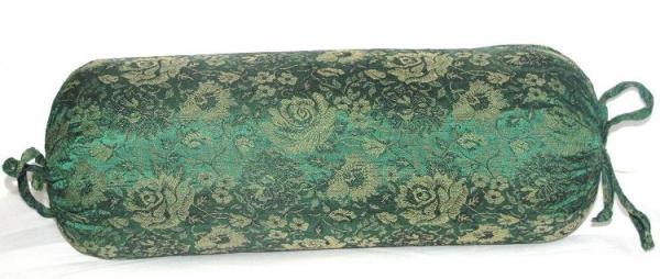 Design Yoga Relaxation Silk Neck Pillow Paisley - Green