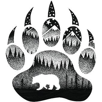 Bear Paw Sticker
