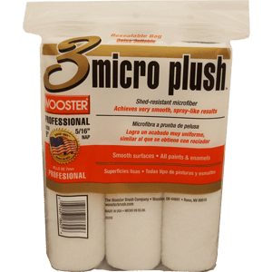 R335 9 x 0.31 in. Nap Micro Plush Roller - Pack of 3