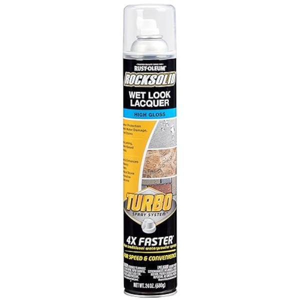 360292 24 oz Rust-Oleum High Gloss Rocksolid Wet Look Lacquer Turbo Spray