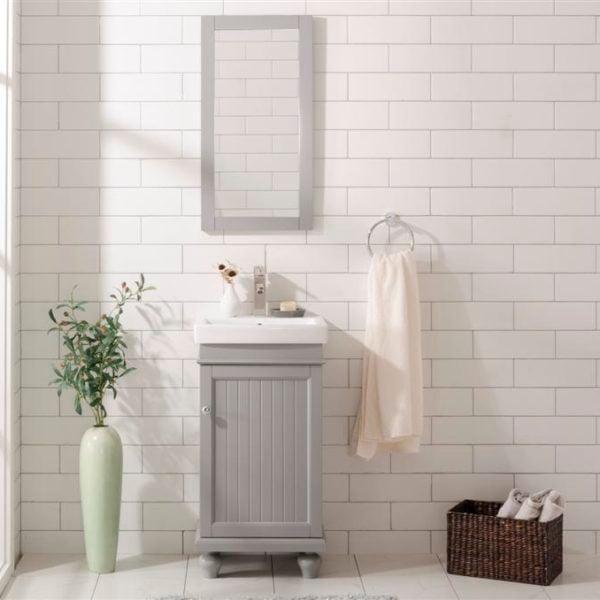 18 in. Gray Sink Vanity