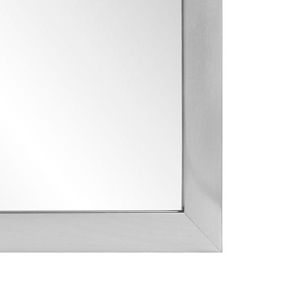 24 x 36 in. & 3 in. Flat Framed Wall Mirror&#44; Satin Nickel