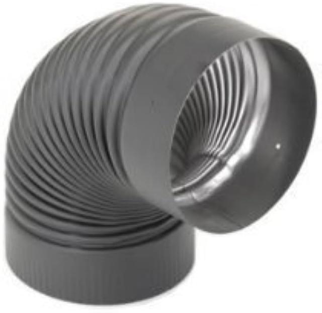 6 in. 90 deg Black Adjustable Elbow - 22 Gauge