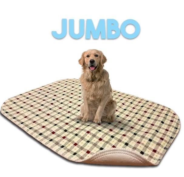 48 x 48 in. Jumbo Washable Pet Pad - Tan Plaid