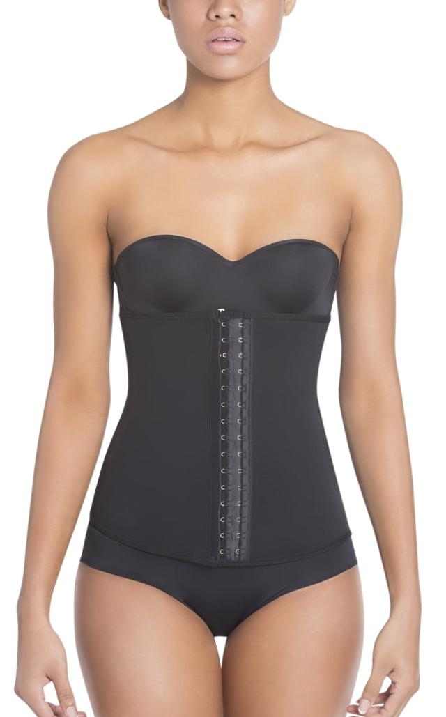 Firm Control Shaping Wait Cincher with Latex  Black- XL