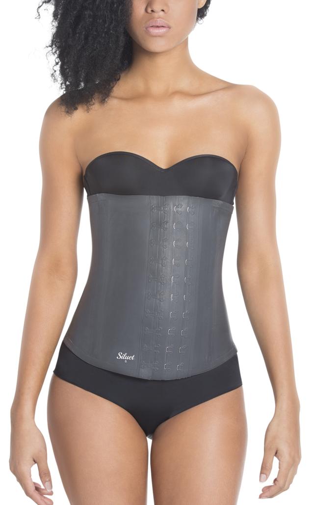Classic Latex Waist Cincher - Black - 10