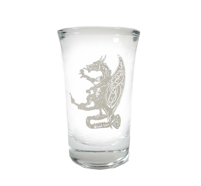 1.5 oz Celtic Dragon Engraved Shot Glass