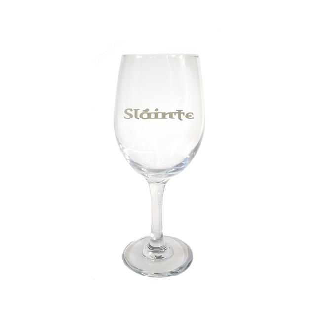 18 oz Slainte Engraved Wine Glass
